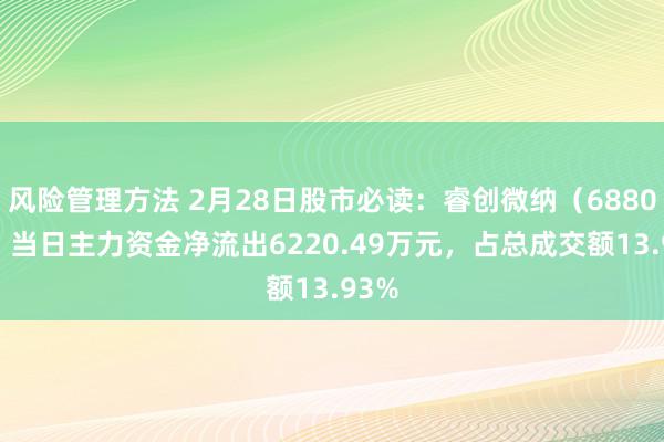 风险管理方法 2月28日股市必读：睿创微纳（688002）当日主力资金净流出6220.49万元，占总成交额13.93%