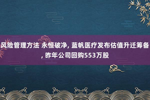 风险管理方法 永恒破净, 蓝帆医疗发布估值升迁筹备, 昨年公司回购553万股