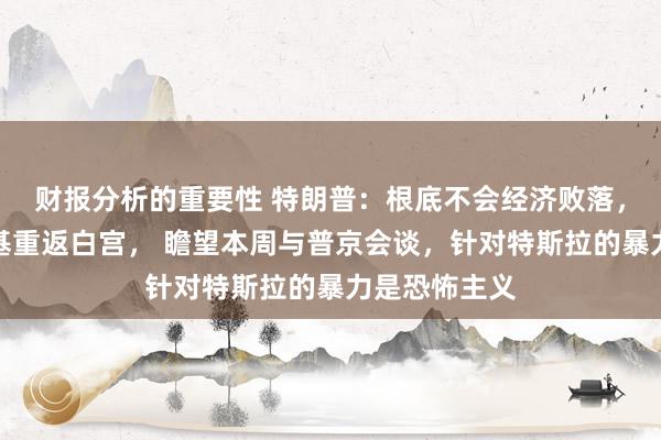 财报分析的重要性 特朗普：根底不会经济败落，将邀泽连斯基重返白宫， 瞻望本周与普京会谈，针对特斯拉的暴力是恐怖主义