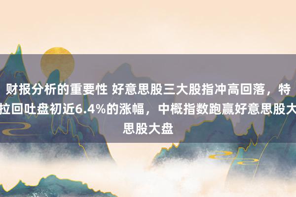 财报分析的重要性 好意思股三大股指冲高回落，特斯拉回吐盘初近6.4%的涨幅，中概指数跑赢好意思股大盘